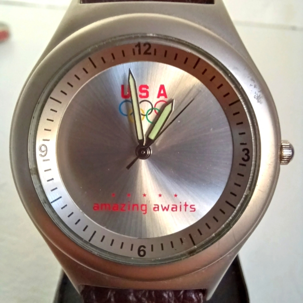 USA Olympic Men's Watch Amazing Awaits -New Old Stock